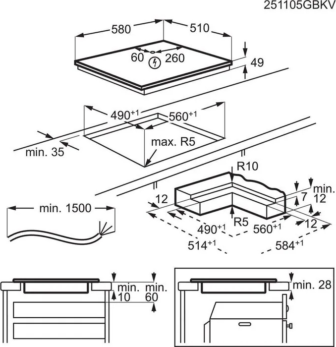 AEG 6000 Inductiekookplaat - Kookplaat