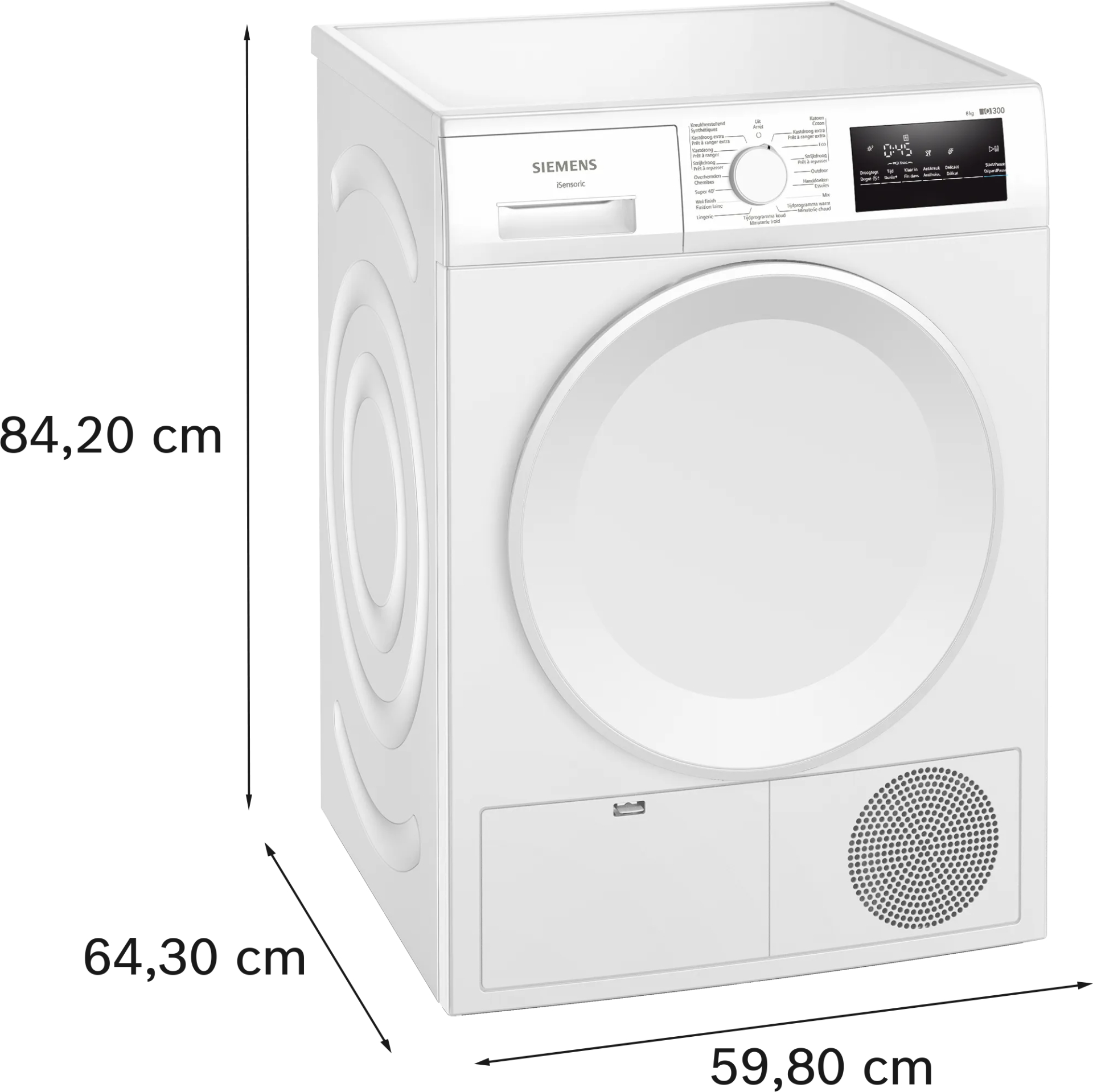 SIEMENS IQ300 droogkast - WT43H00AFG