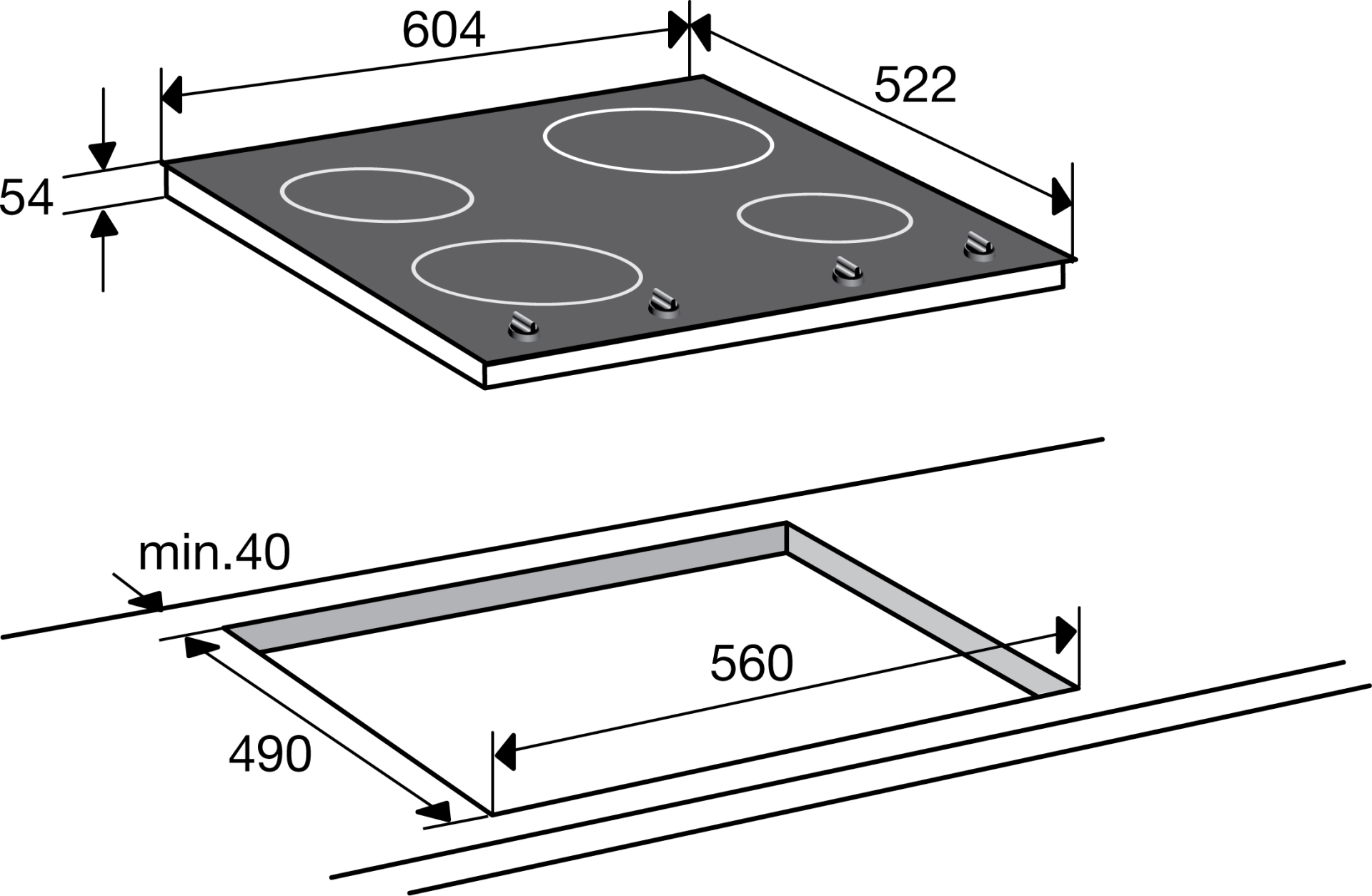 ATAG inductiekookplaat - 60cm - HI06471B