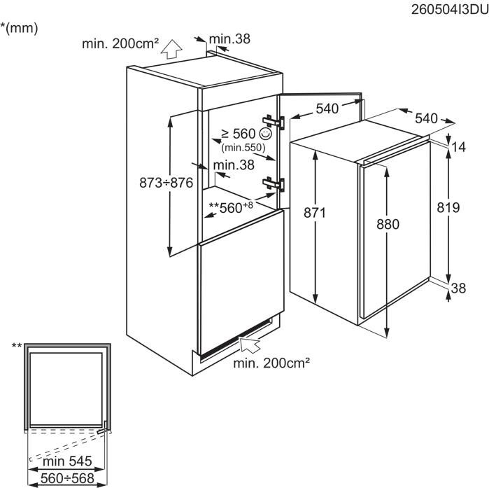 AEG 6000 Inbouw vriezer 100 l - TB6LA881ES