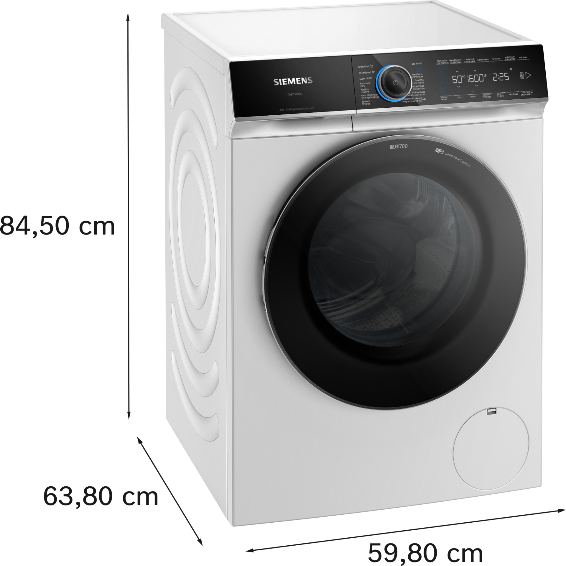 SIEMENS IQ700 Wasmachine 11 kg met stoom - WG66B2AVFG
