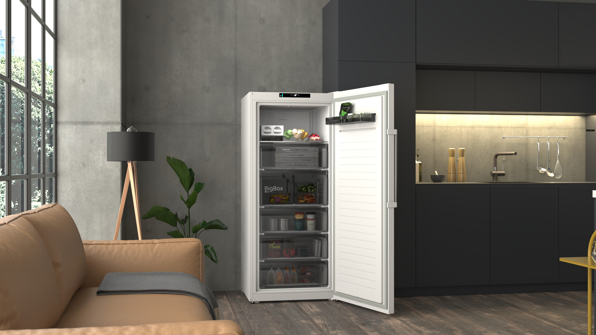 SIEMENS iQ300 Vrijstaande vriezer wit 395 l - GS51NEWCM