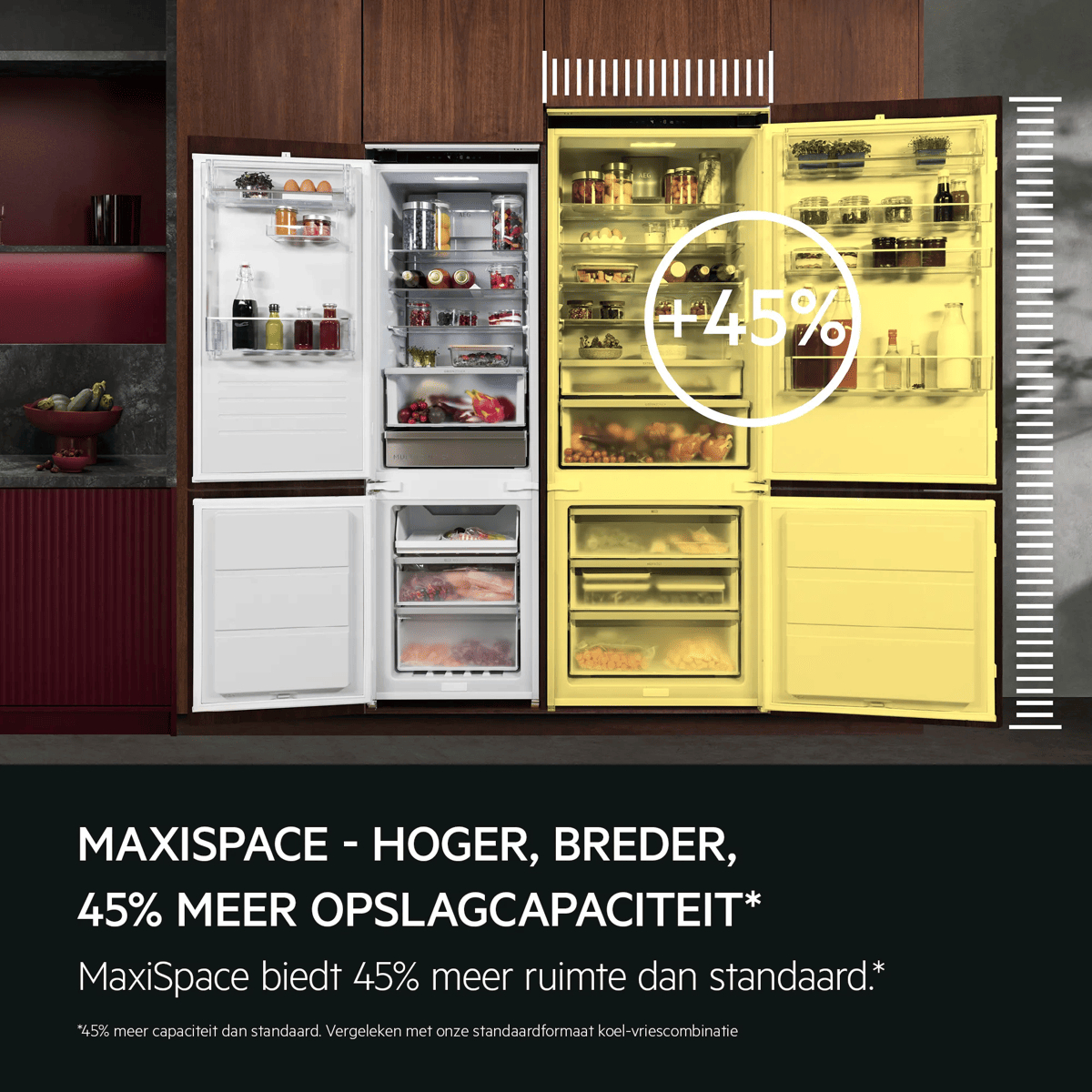 AEG 8000 Inbouw koel-vriescombinatie 376 l - EK8C75S