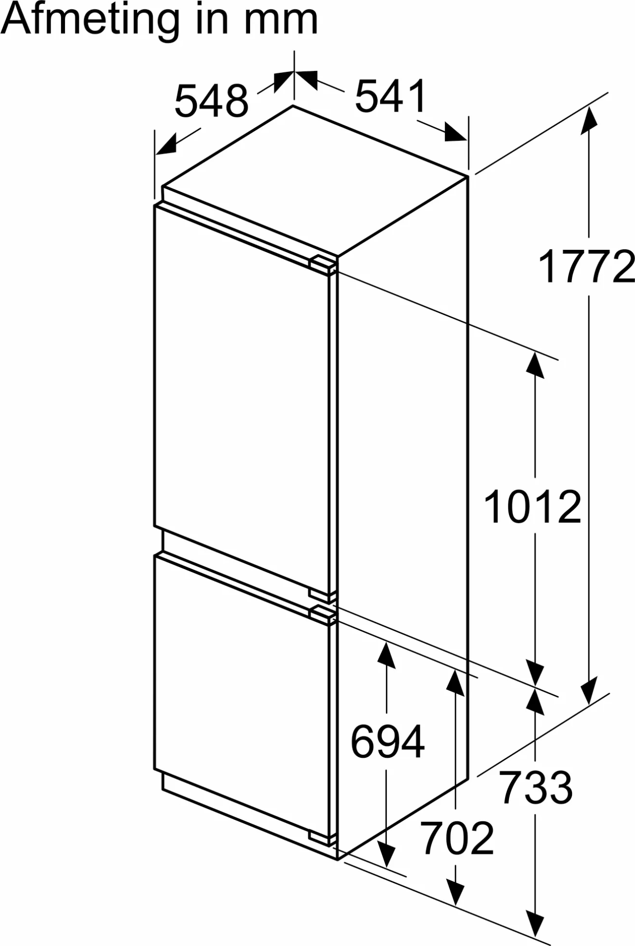 BOSCH SERIE 4 Inbouw koel-vriescombinatie - KIN86VFE0