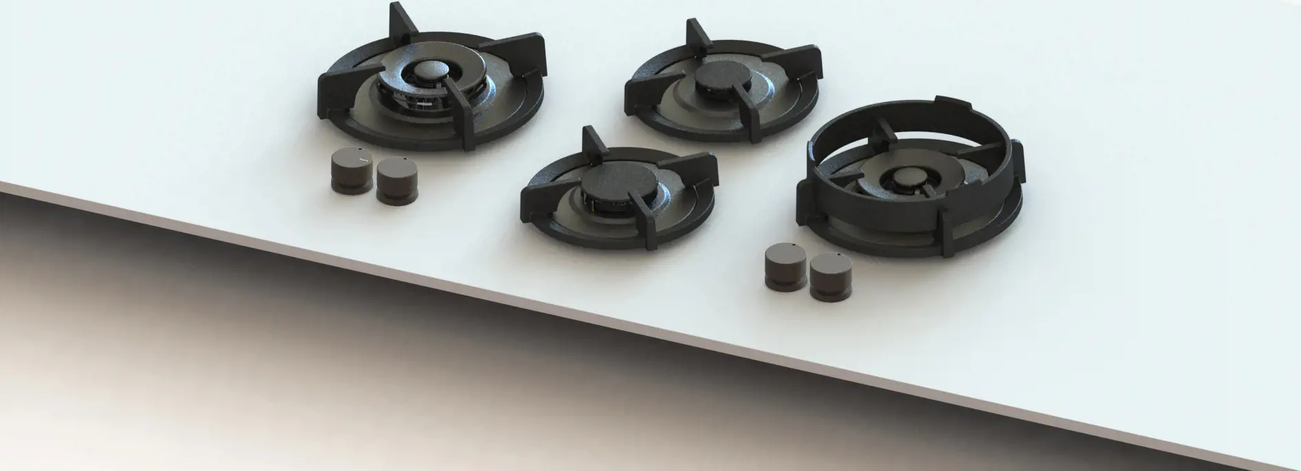 NOVY gaskookplaat - domino - 56010