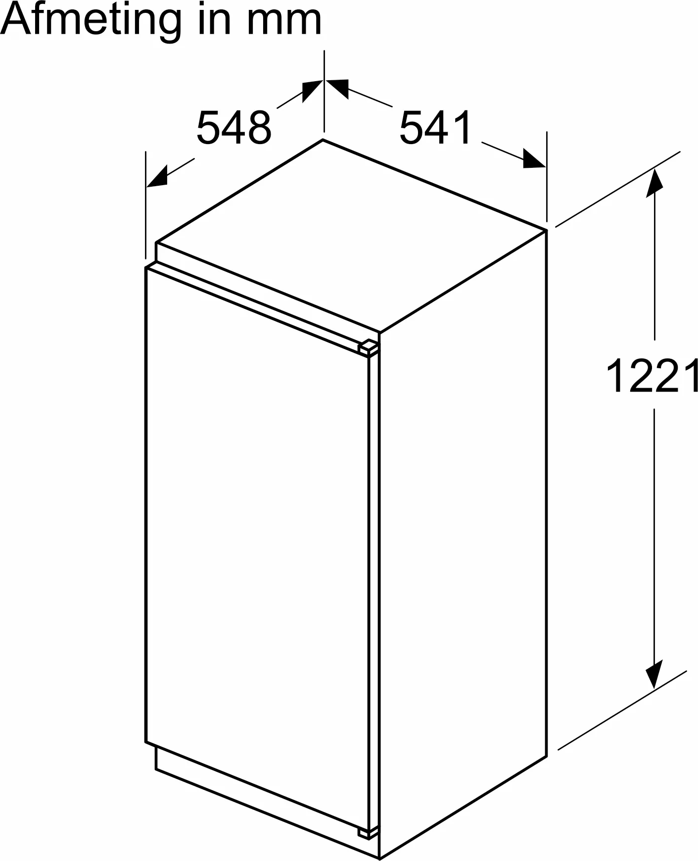 BOSCH SERIE 2 koelkast met vriesvak - 122cm - KIL42NSE0