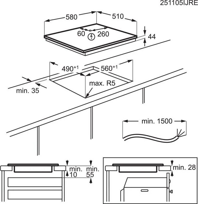 AEG 6000 Inductiekookplaat - Kookplaat