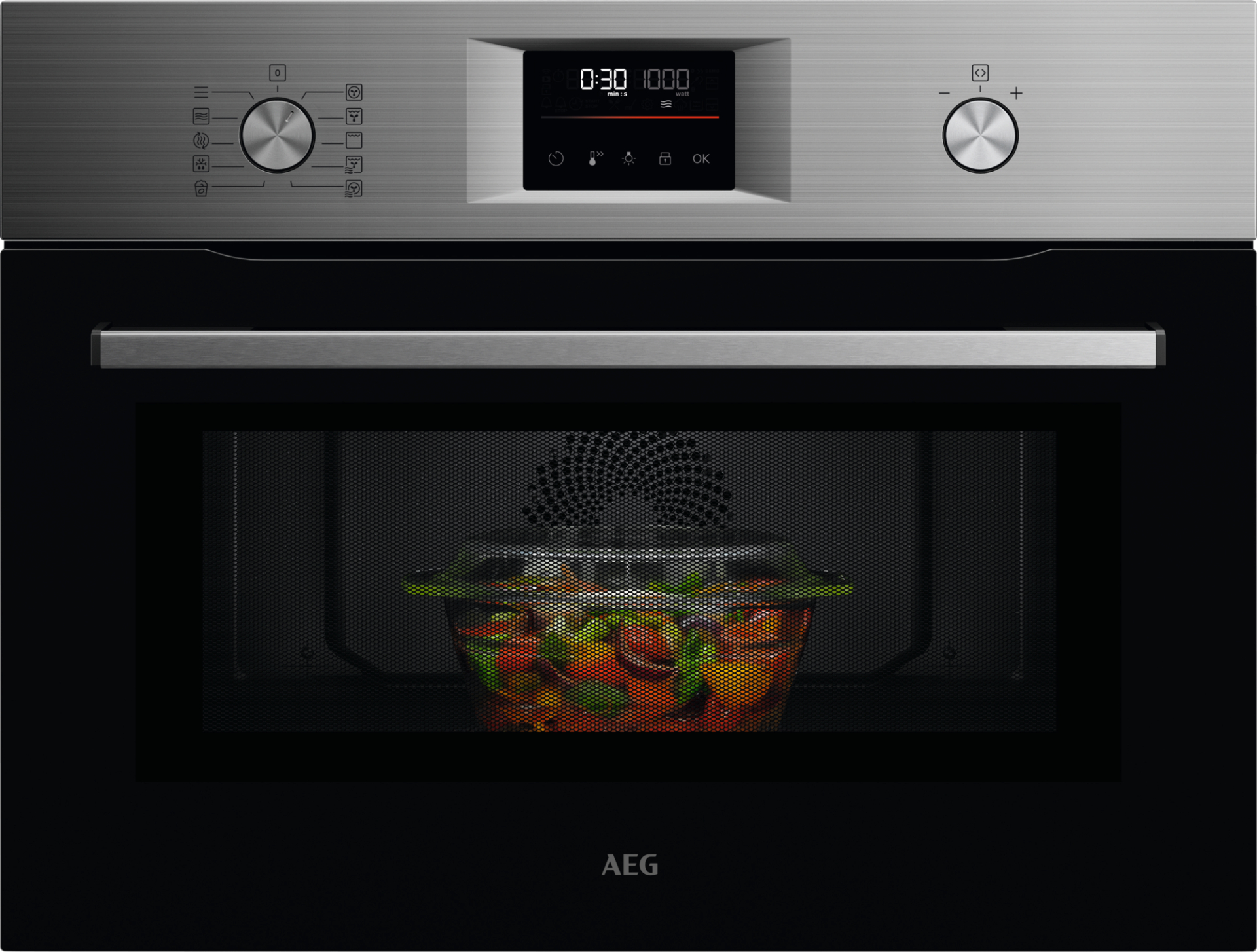 AEG 5000 multifunctionele oven met microgolfoven - 45cm - OO5NK40M