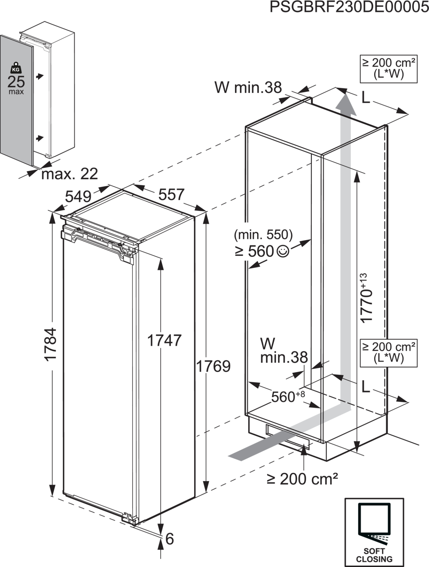 AEG 9000 koelkast zonder vriesvak - 177cm - ER9D18C