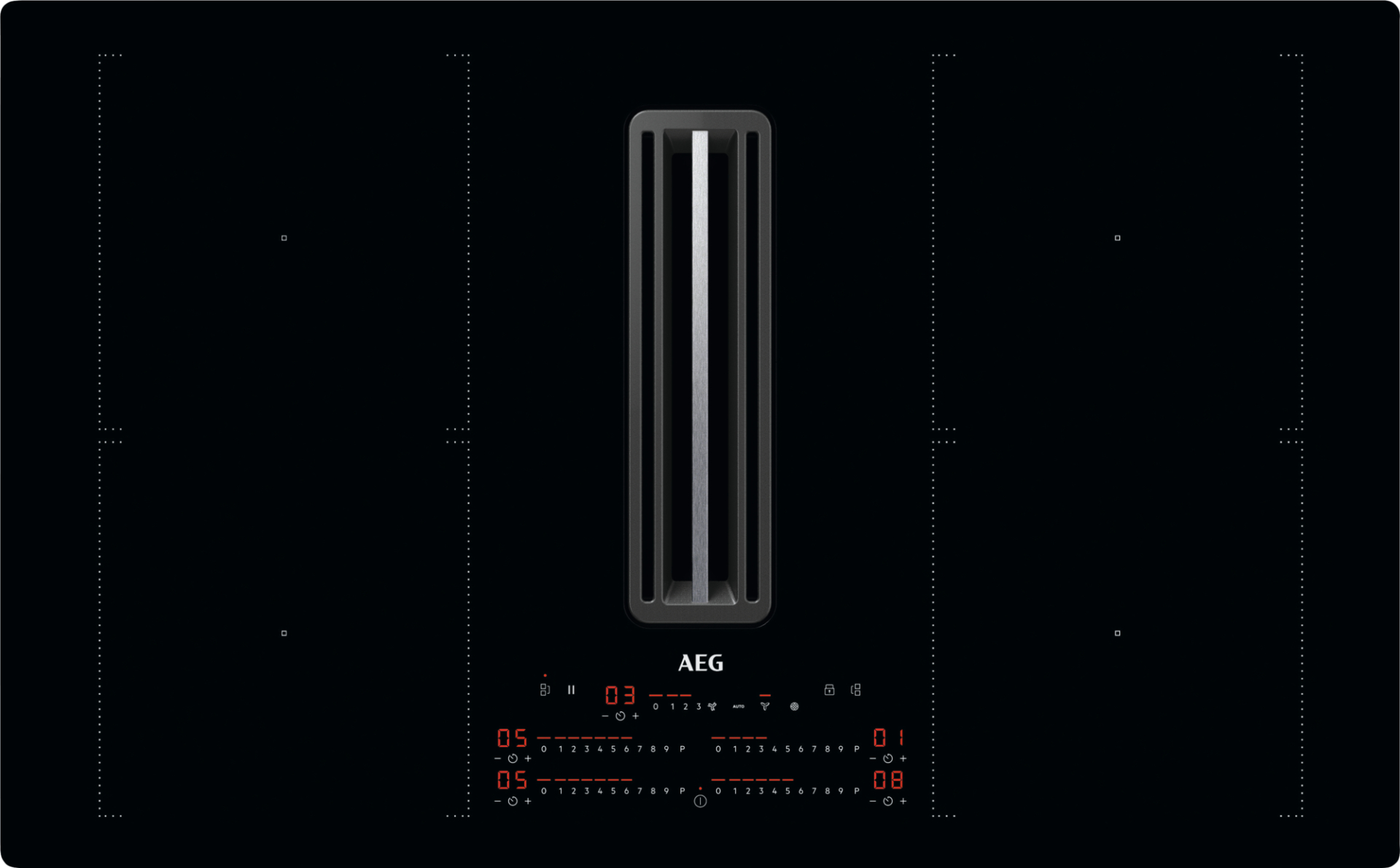 AEG 8000 kookplaat met afzuiging - 83cm - CDE84751CB