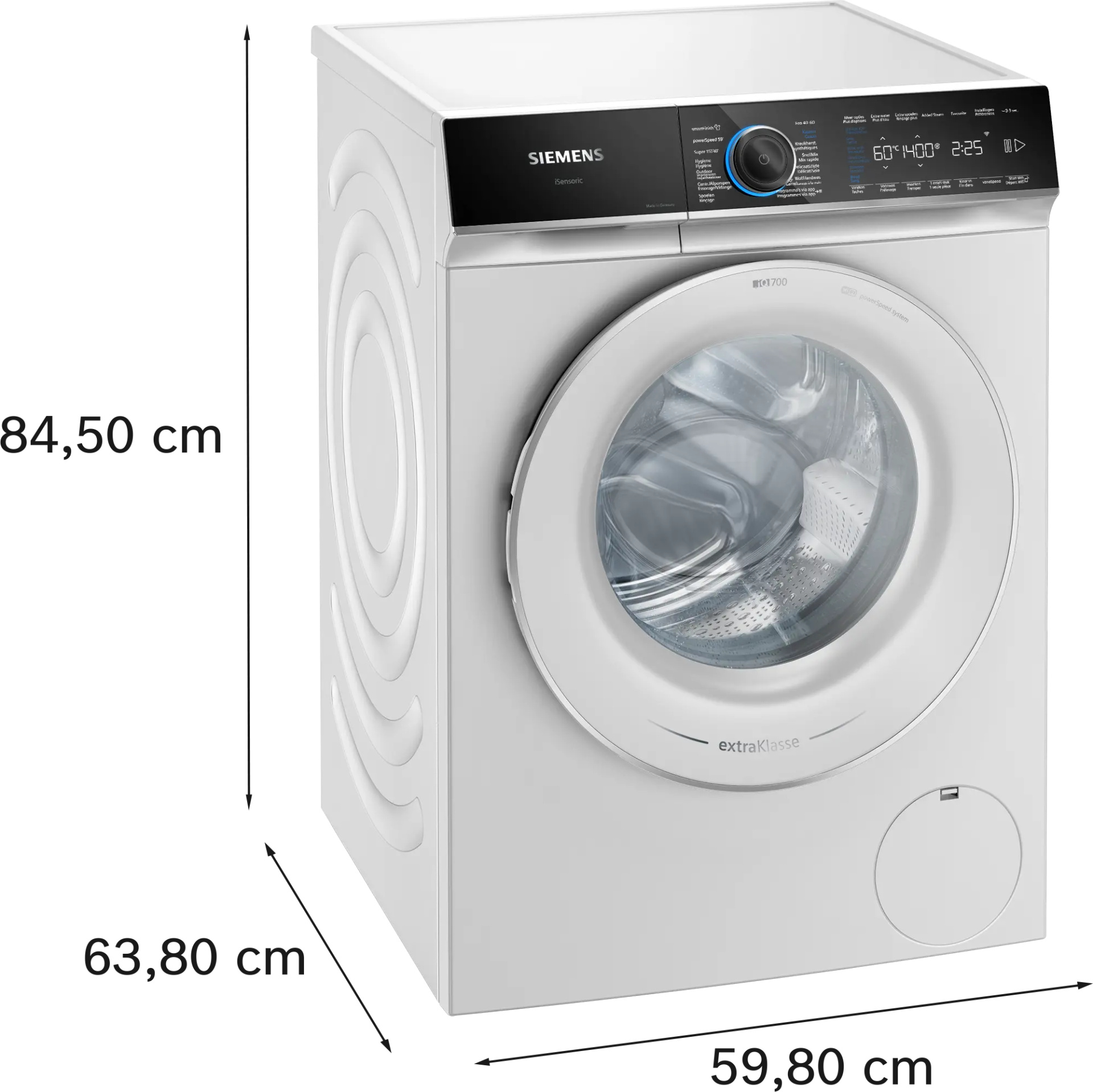 SIEMENS IQ700 Wasmachine 9 kg met stoom - WG44B20SFG