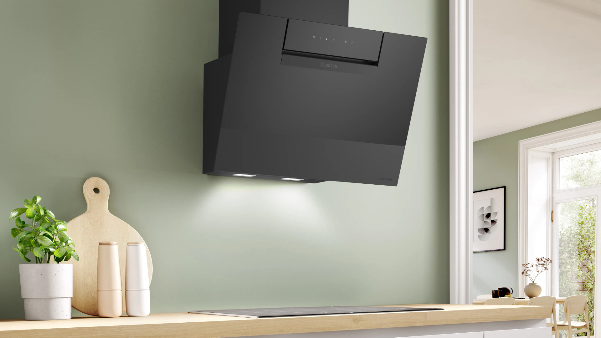 BOSCH SERIE 4 headfree dampkap - 60cm - DWK67FN65