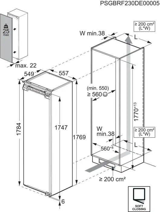 AEG 9000 koelkast zonder vriesvak - 178cm - TK9ZS181DC