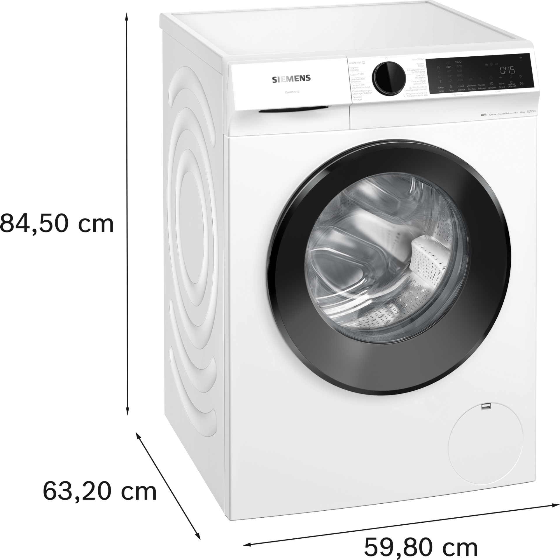 SIEMENS IQ500 Wasmachine 10 kg met stoom - WG54J202FG