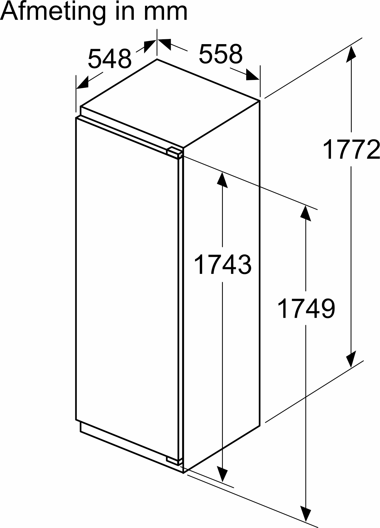BOSCH koelkast zonder vriesvak - 177cm - KIR81ADC0